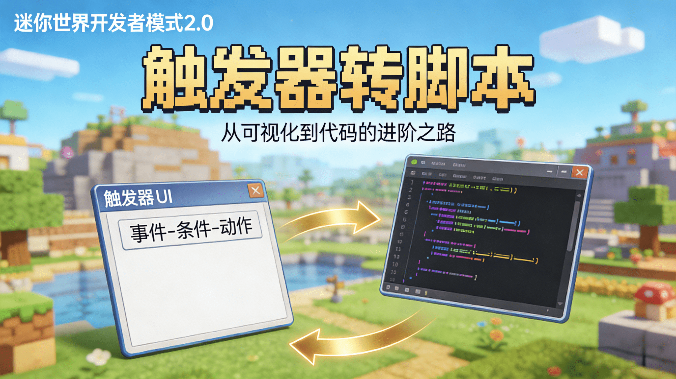 【教程】迷你世界开发2.0地图触发器转脚本教程-松纸工作室博客